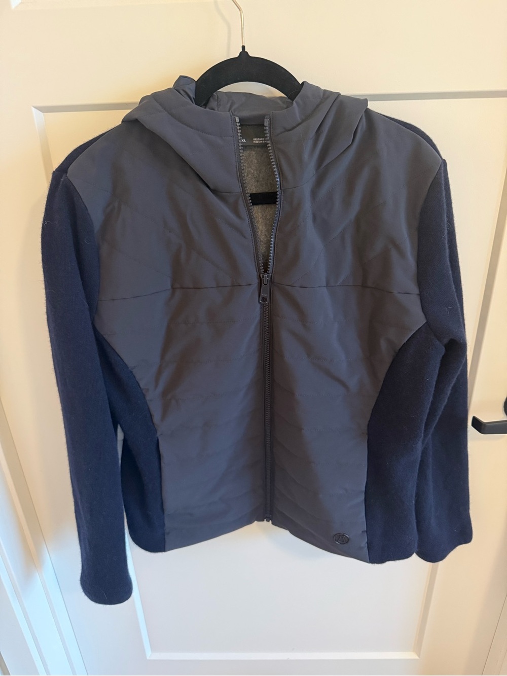 Alchemy Equipment Wool Blend Hybrid Hooded Jacket Navy Gray XL
